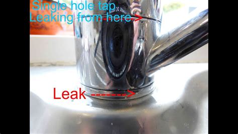 mixer tap leaking under sink|Single hole mixer sink taps leaking at base. How to fix it.